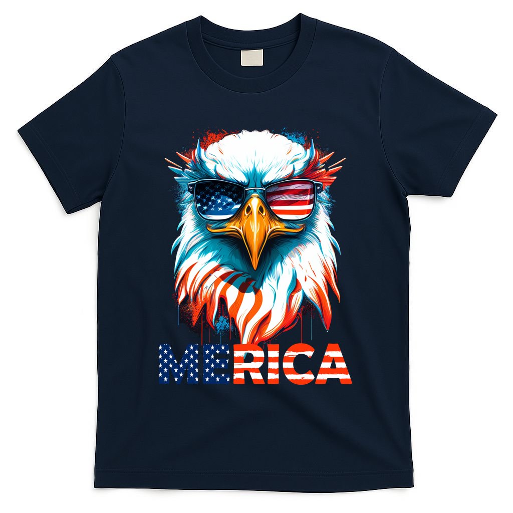 Merica Bald Eagle USA Eagle 4th Of July Patriotic Funny T-Shirt