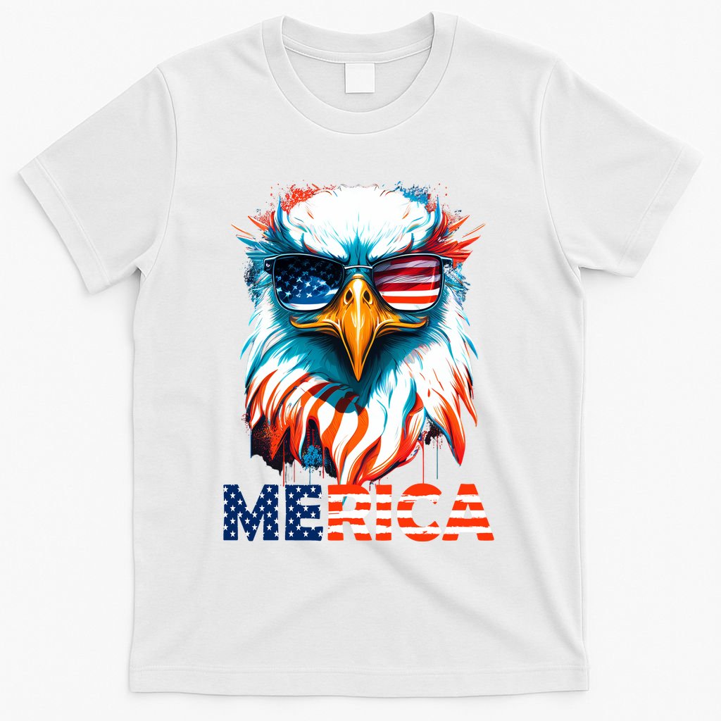 Merica Bald Eagle USA Eagle 4th Of July Patriotic Funny T-Shirt