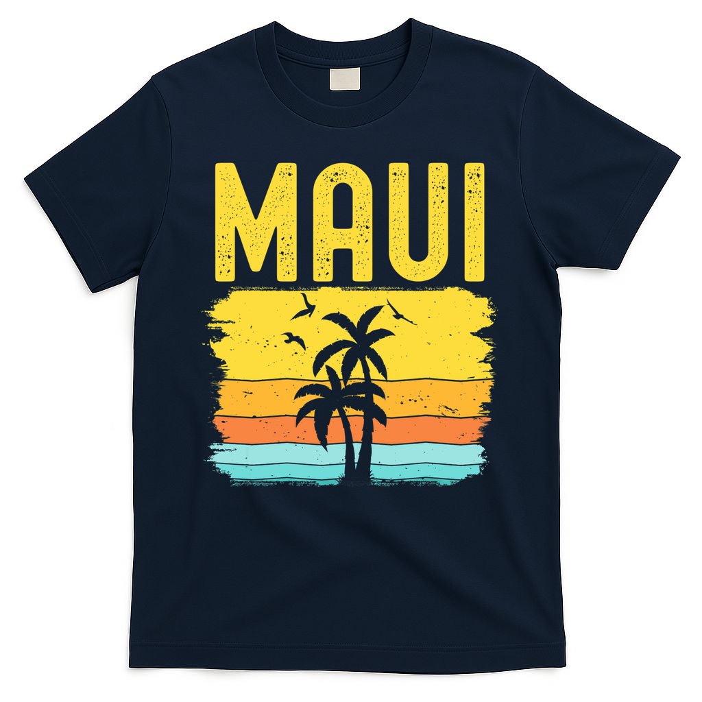 Maui Beach Hawaii Summer Vacation Hawaiian Sunset Vintage T-Shirt