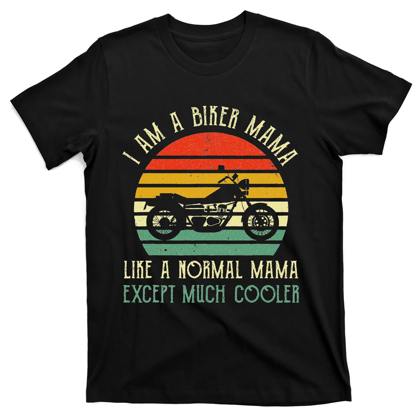 Motorcycle Biker Mama Rider Riding Motorbike Mothers Day T-Shirt