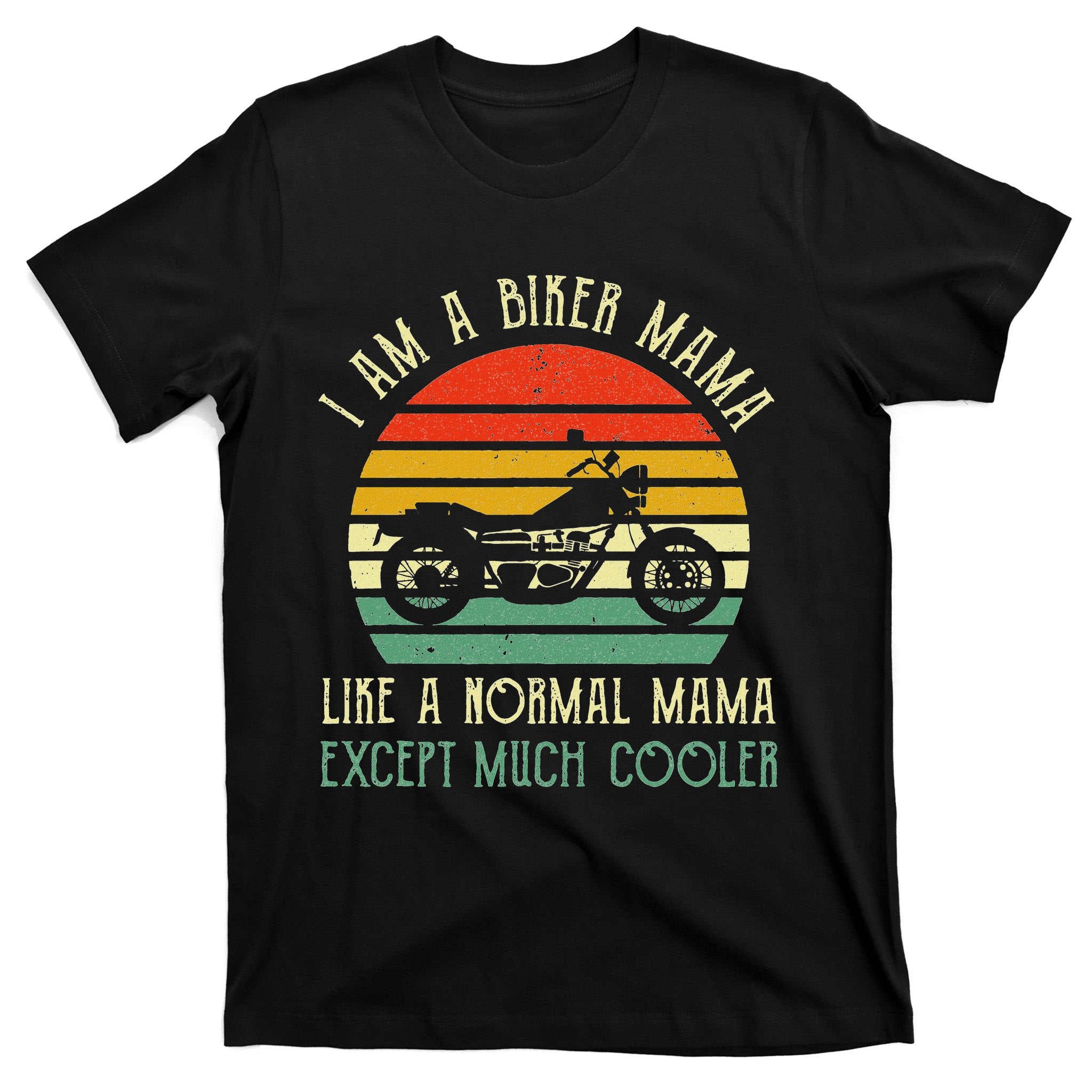 Motorcycle Biker Mama Rider Riding Motorbike Mothers Day T-Shirt