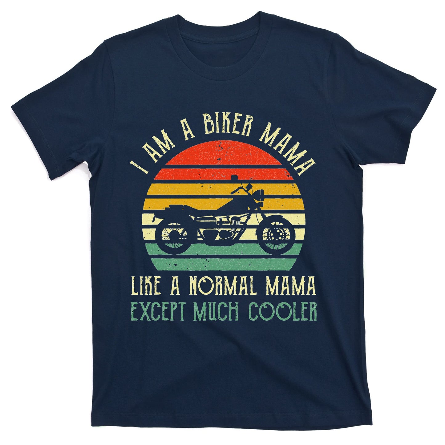 Motorcycle Biker Mama Rider Riding Motorbike Mothers Day T-Shirt