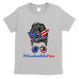 Mountain Bike Mom Mtb Biker Mountain Biking Mom 4th Of July Great Gift T-Shirt