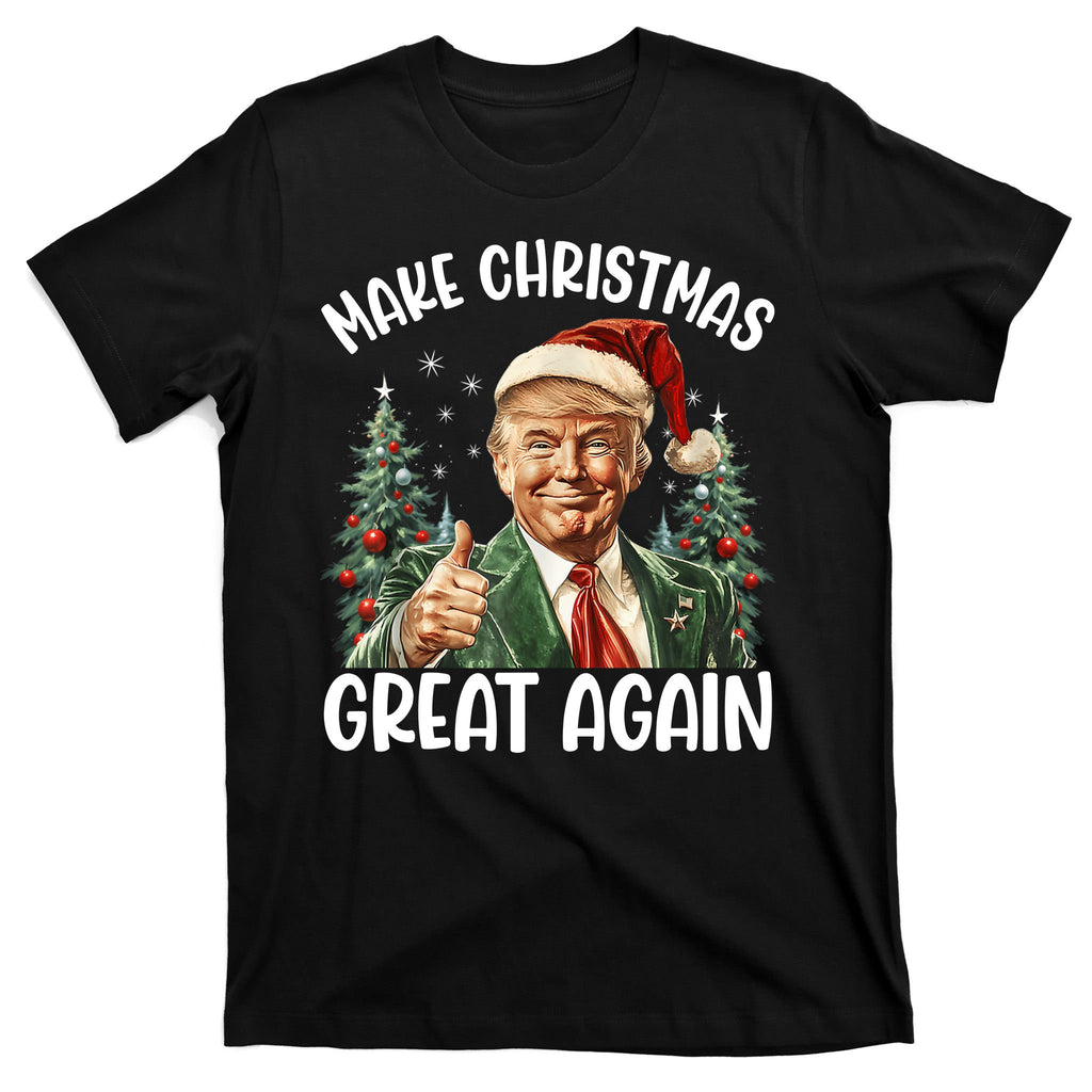 Make Christmas Great Again Donald Trump Funny Holiday T-Shirt