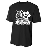 My Cat Is My Valentine Quotes Paws Heart Performance Sprint T-Shirt