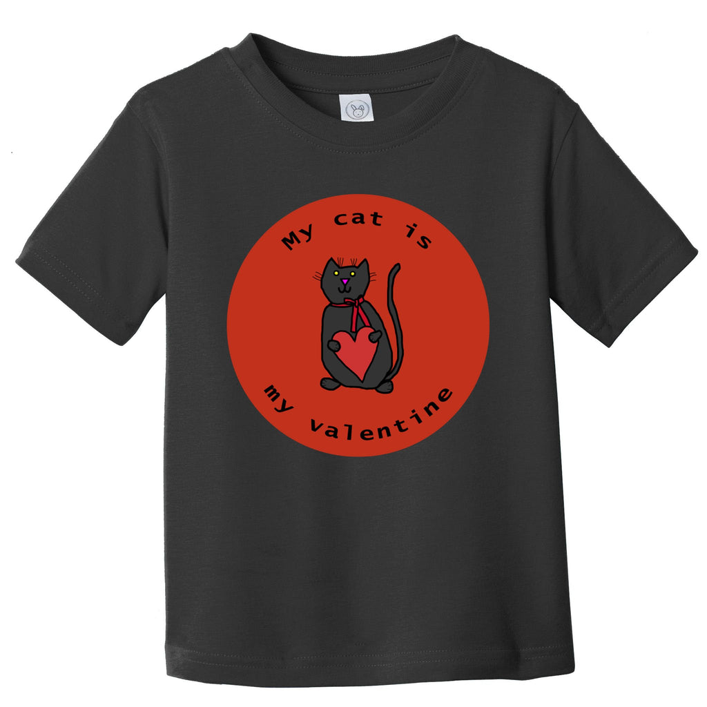 My Cat Is My Valentine Round Toddler T-Shirt