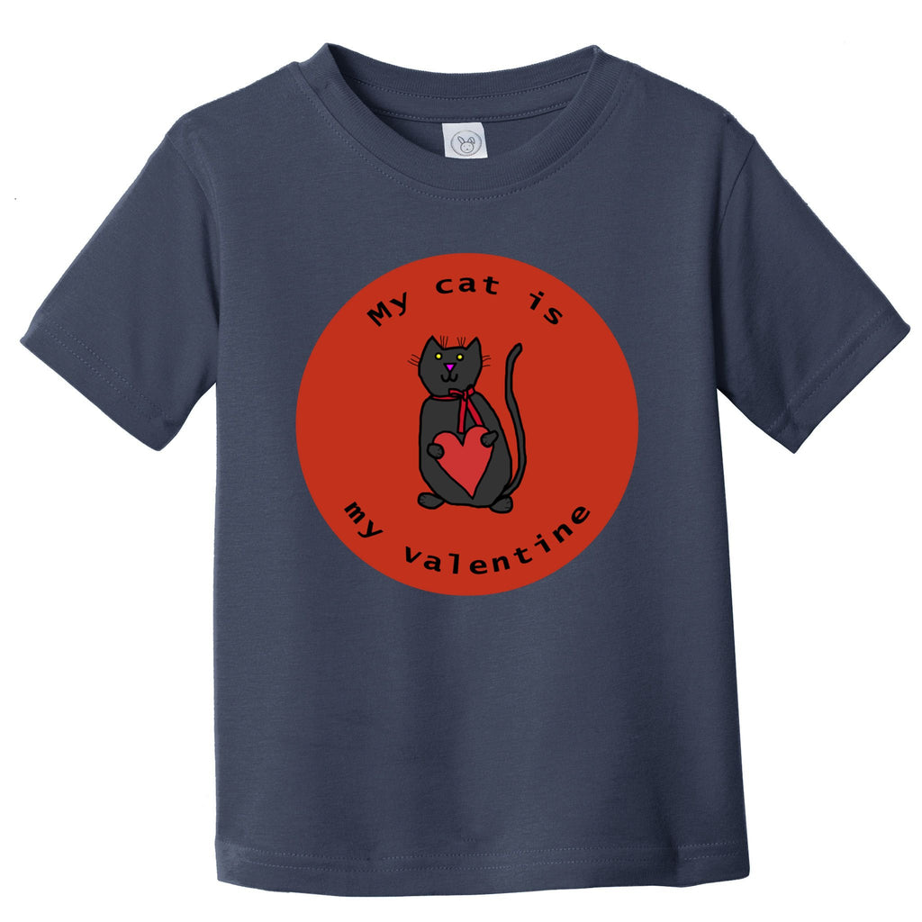 My Cat Is My Valentine Round Toddler T-Shirt