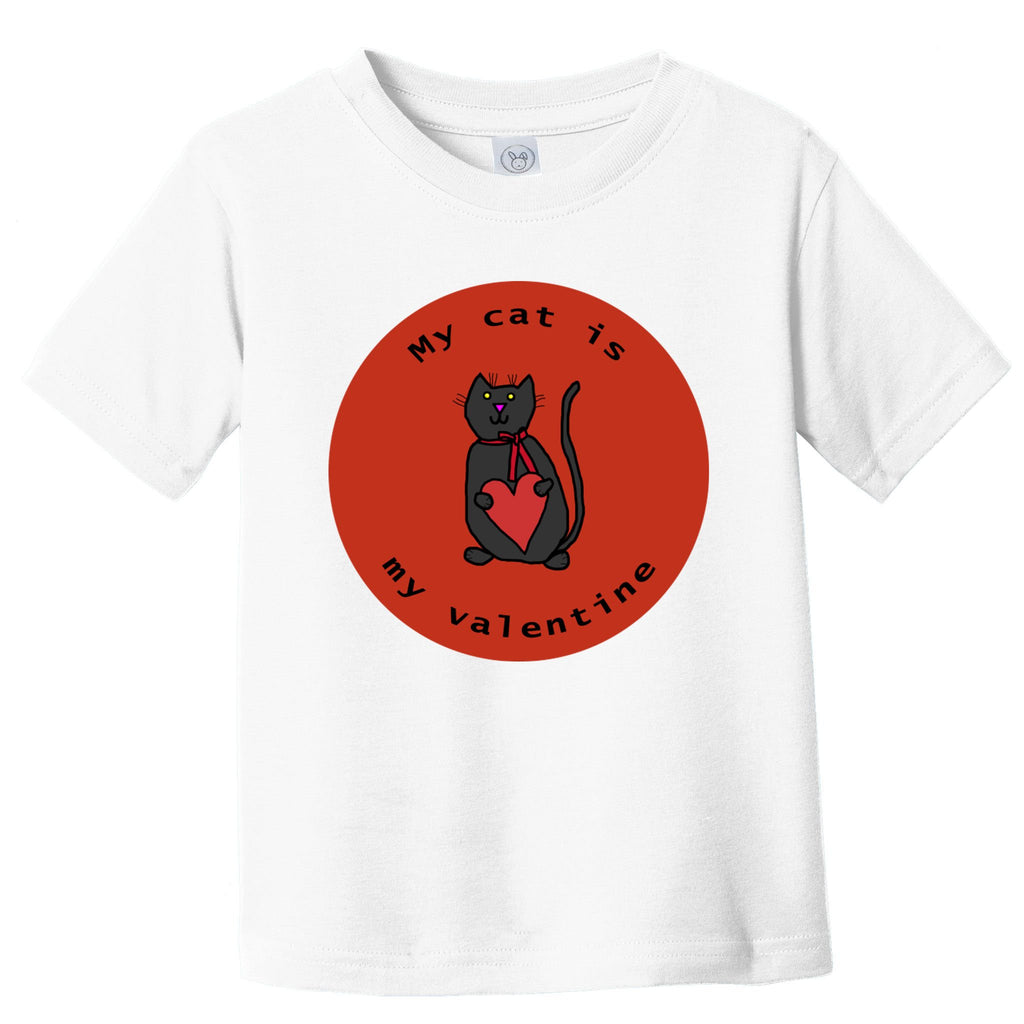 My Cat Is My Valentine Round Toddler T-Shirt