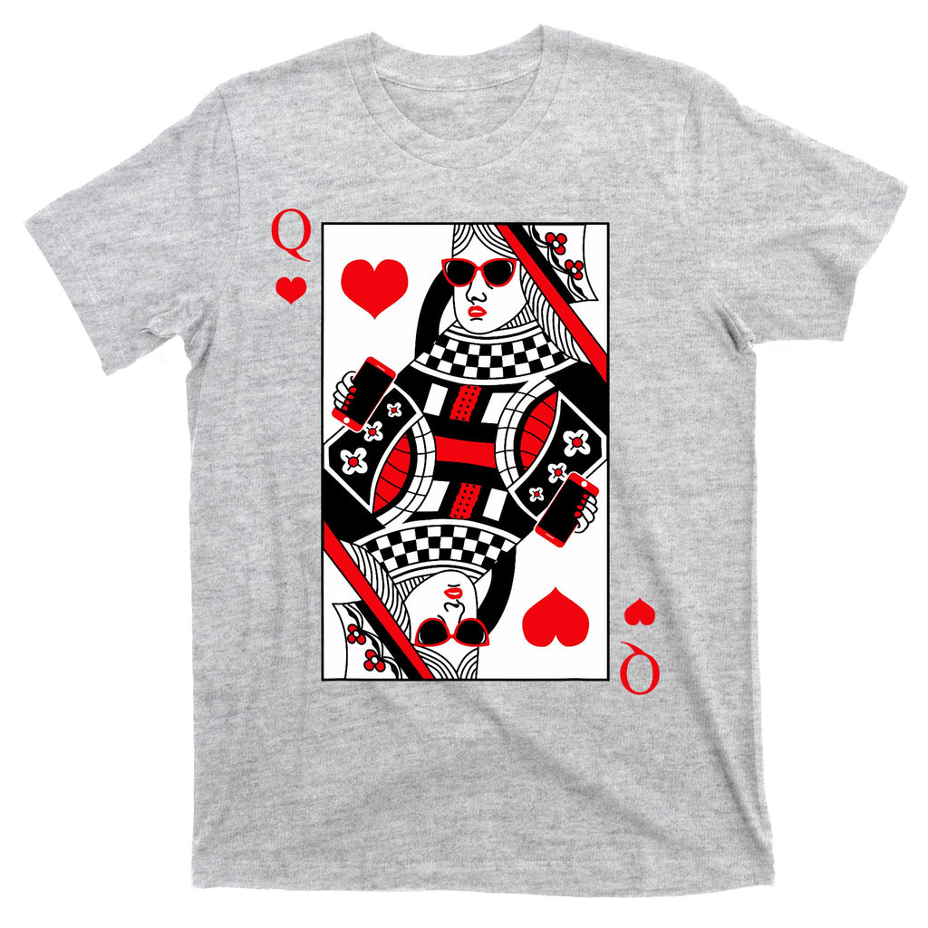 Modern Cool Queen Of Hearts Valentines Day Cool Vday T-Shirt