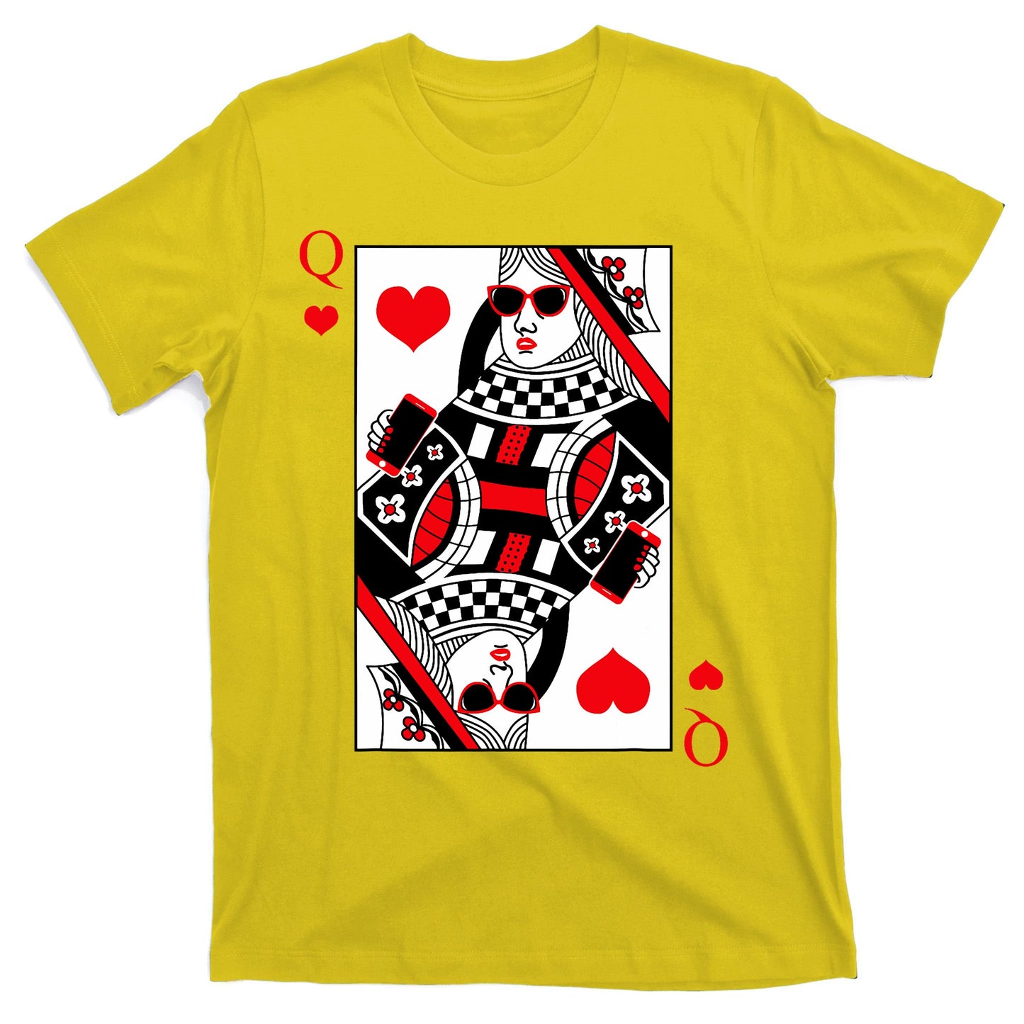 Modern Cool Queen Of Hearts Valentines Day Cool Vday T-Shirt