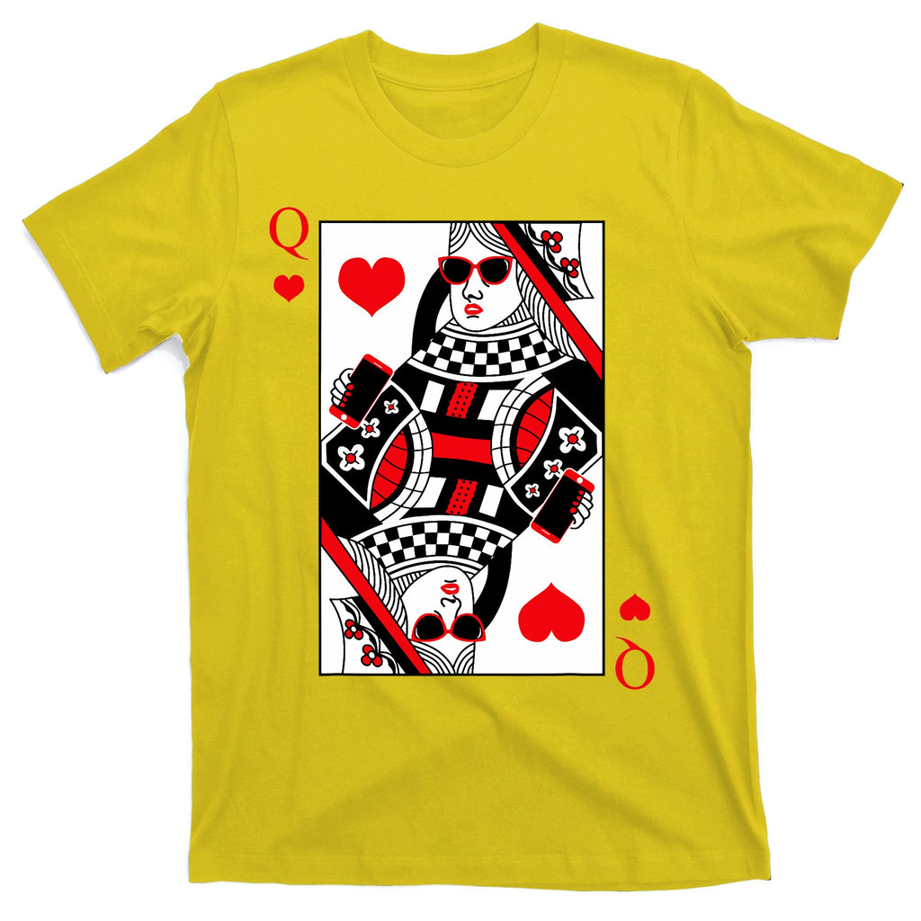 Modern Cool Queen Of Hearts Valentines Day Cool Vday T-Shirt