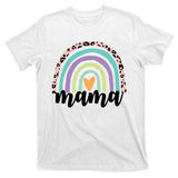 Mama Cheetah Rainbow Heart T-Shirt