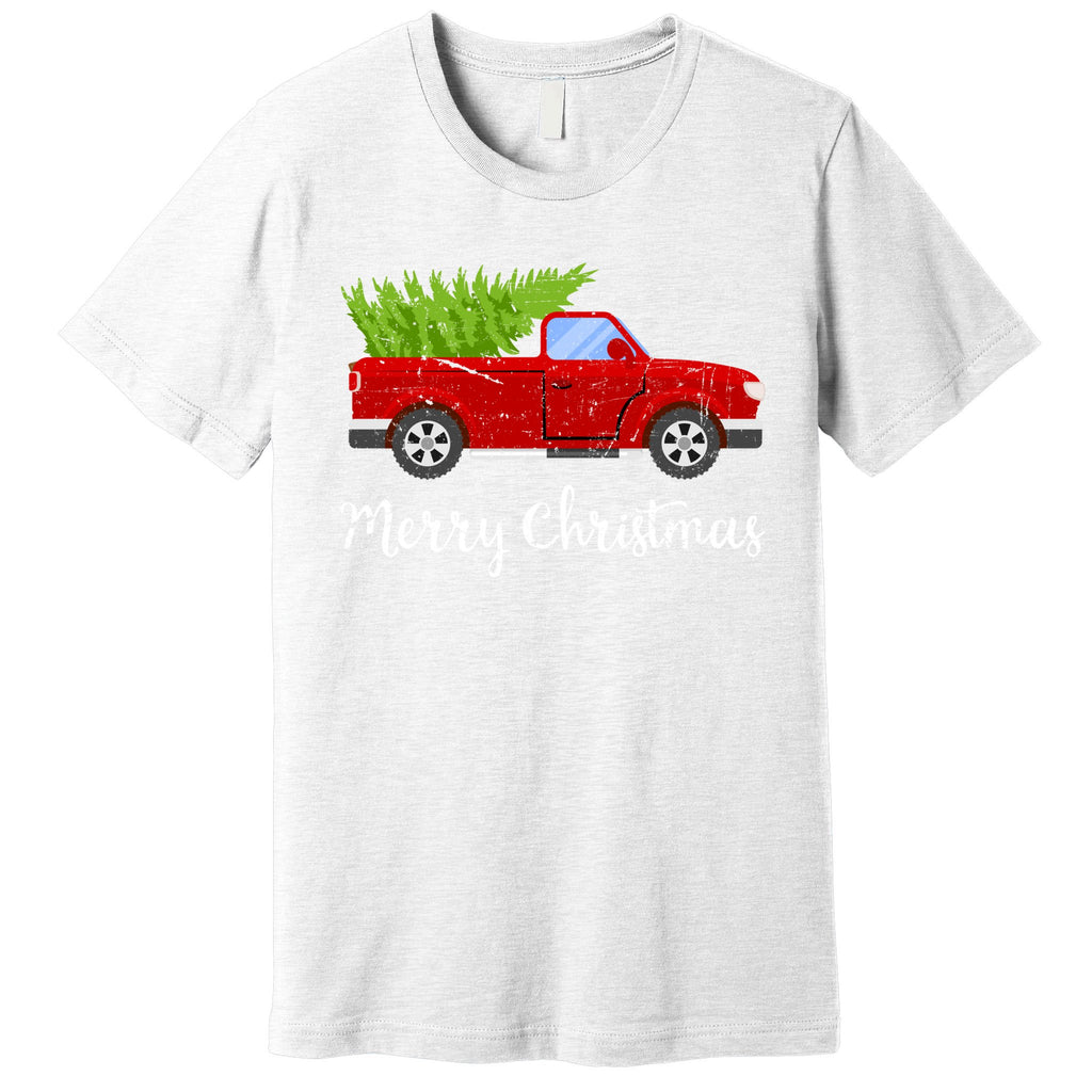 Merry Christmas Tree Truck Decorating Meaningful Gift Premium T-Shirt