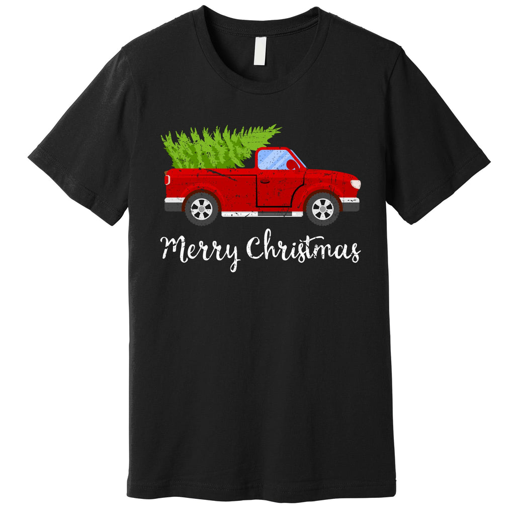 Merry Christmas Tree Truck Decorating Meaningful Gift Premium T-Shirt