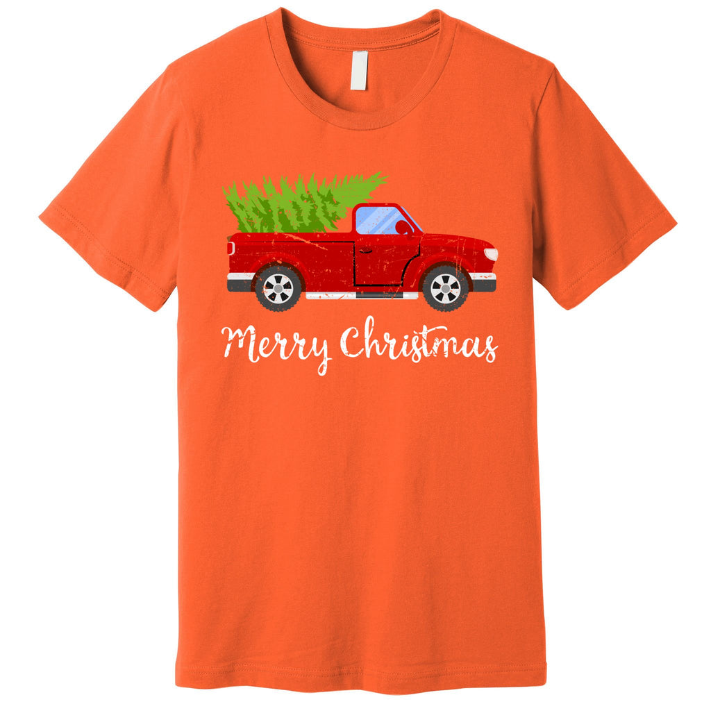 Merry Christmas Tree Truck Decorating Meaningful Gift Premium T-Shirt