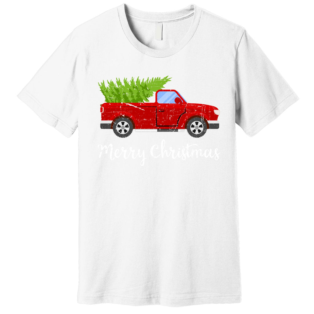Merry Christmas Tree Truck Decorating Meaningful Gift Premium T-Shirt