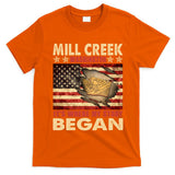 Mill Creek Washington Usa Flag 4th Of July Meaningful Gift T-Shirt