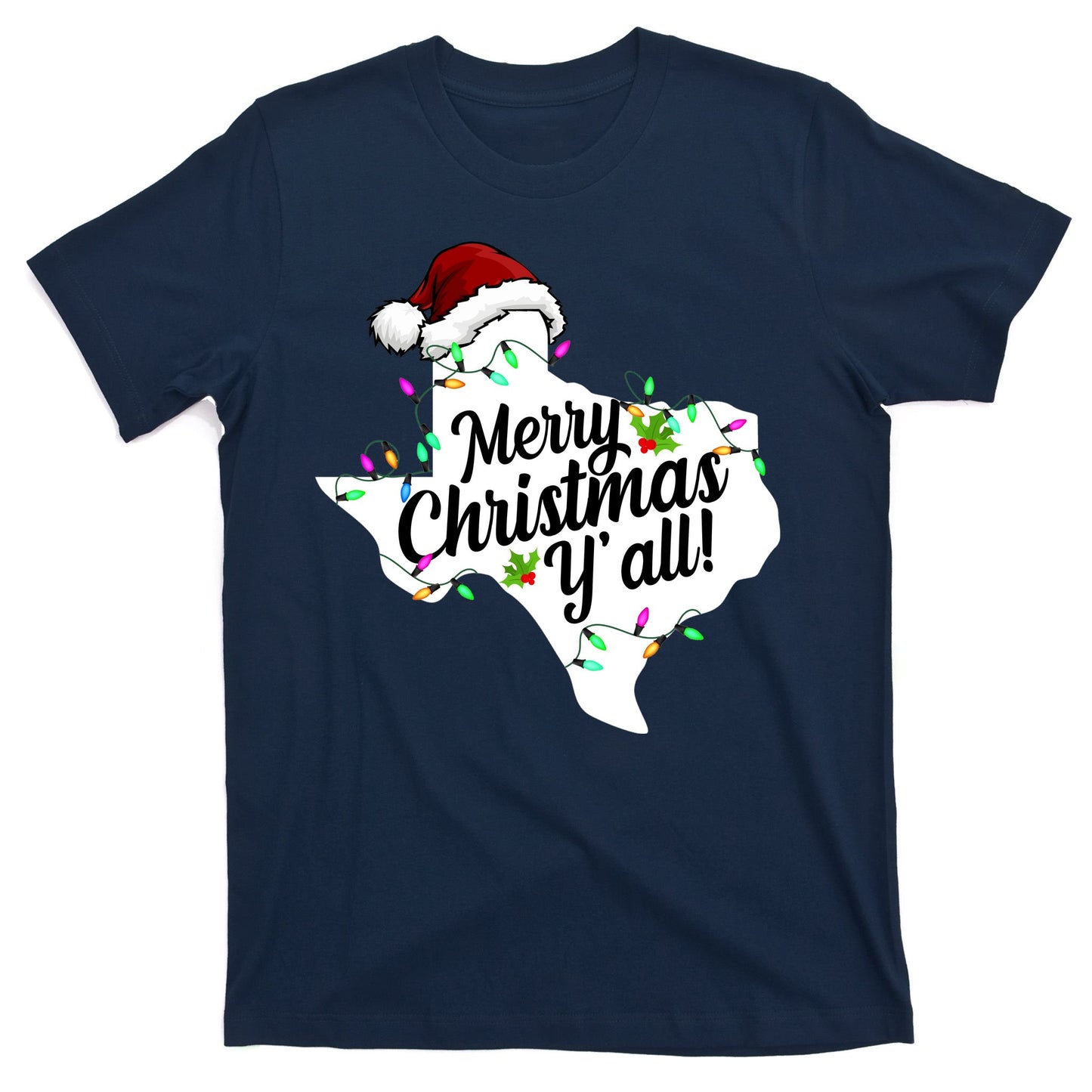 Merry Christmas Y'all Texas State T-Shirt
