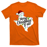 Merry Christmas Y'all Texas State T-Shirt