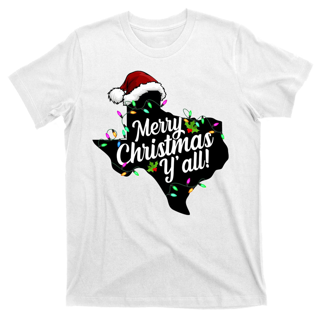 Merry Christmas Y'all Texas State T-Shirt