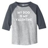 My Dog Is My Valentine Funny Cute Toddler Fine Jersey T-Shirt