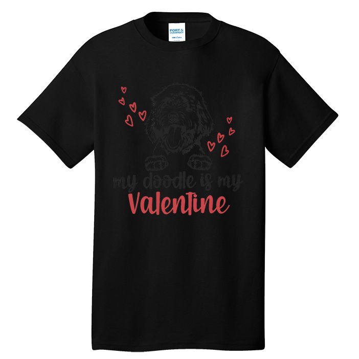 My Doodle Is My Valentine Day Dog Lover Tall T-Shirt