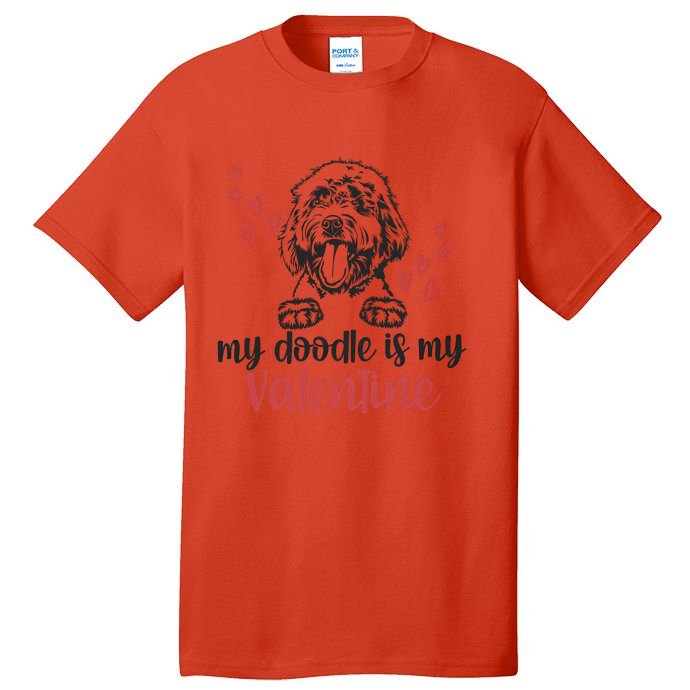 My Doodle Is My Valentine Day Dog Lover Tall T-Shirt