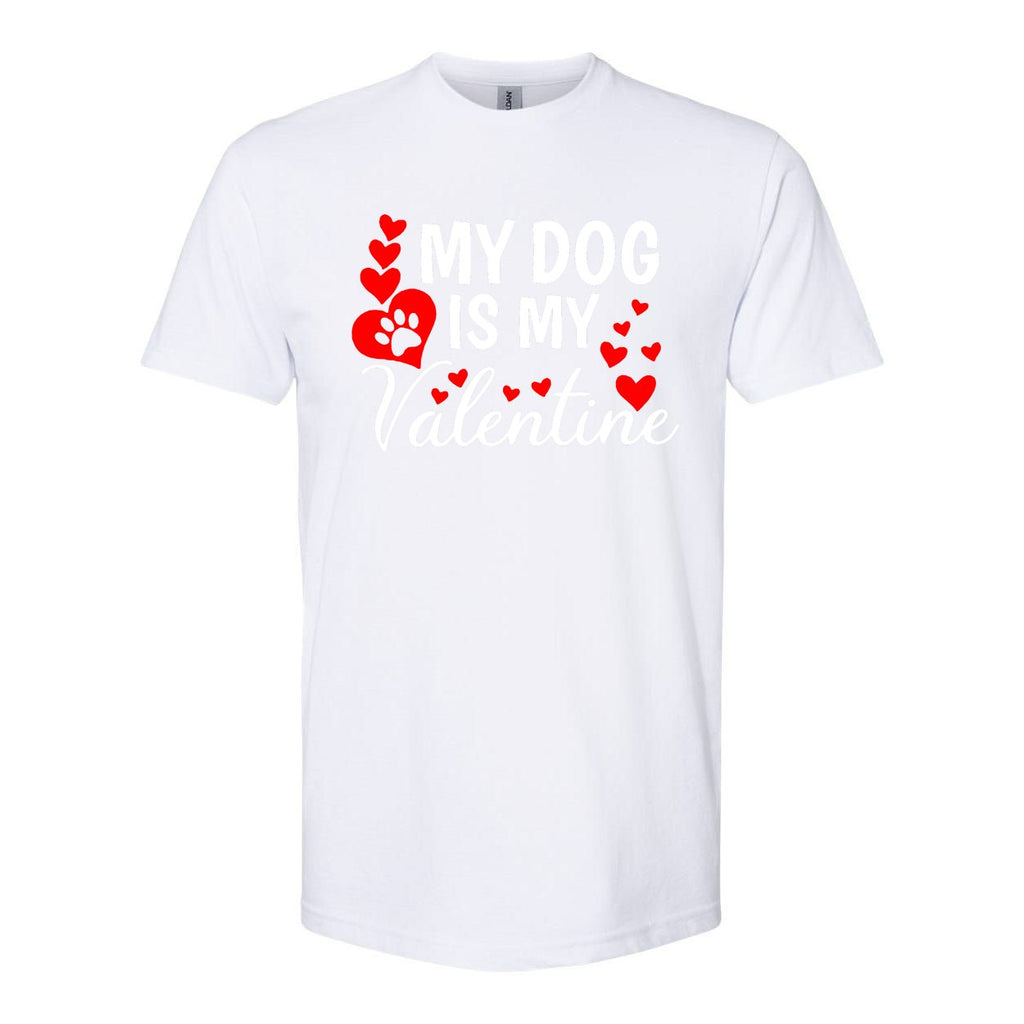 My Dog Is My Valentine Softstyle CVC T-Shirt