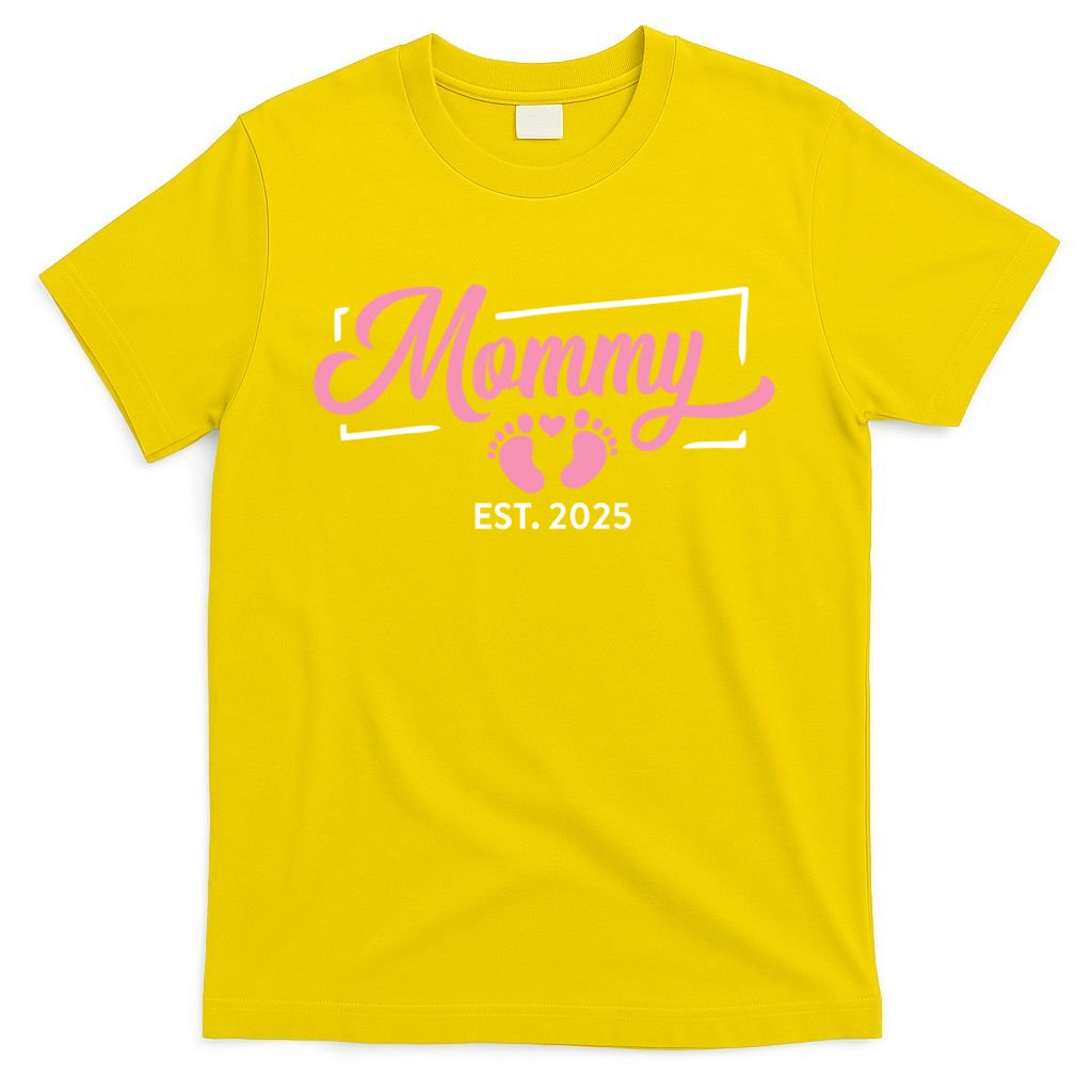 Mommy Est 2025 Expect Baby New First Mom Mama Mother's Day  T-Shirt