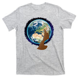 Mother Earth Afro Hair Galaxy T-Shirt