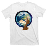 Mother Earth Afro Hair Galaxy T-Shirt
