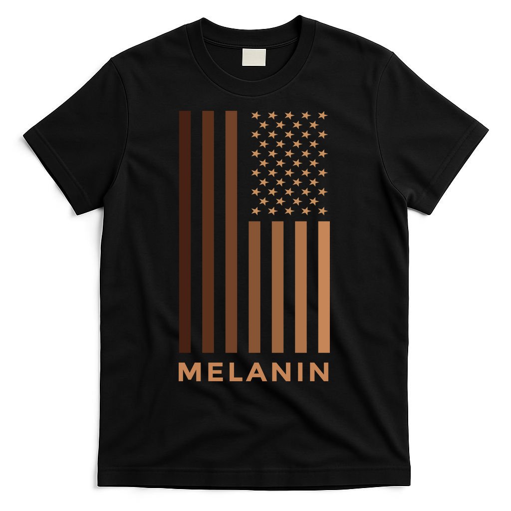 Melanin USA Flag T-Shirt