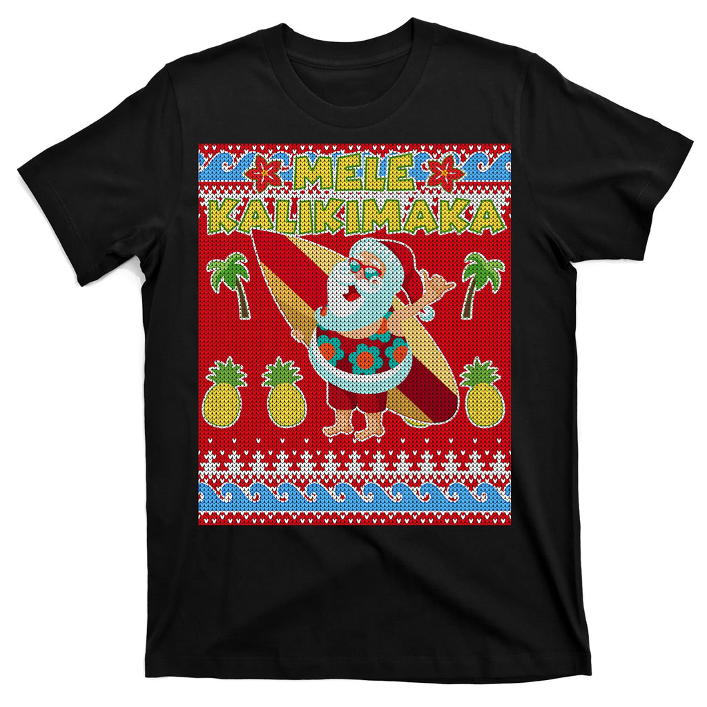 Mele Kalikimaka Santa Ugly Christmas T-Shirt