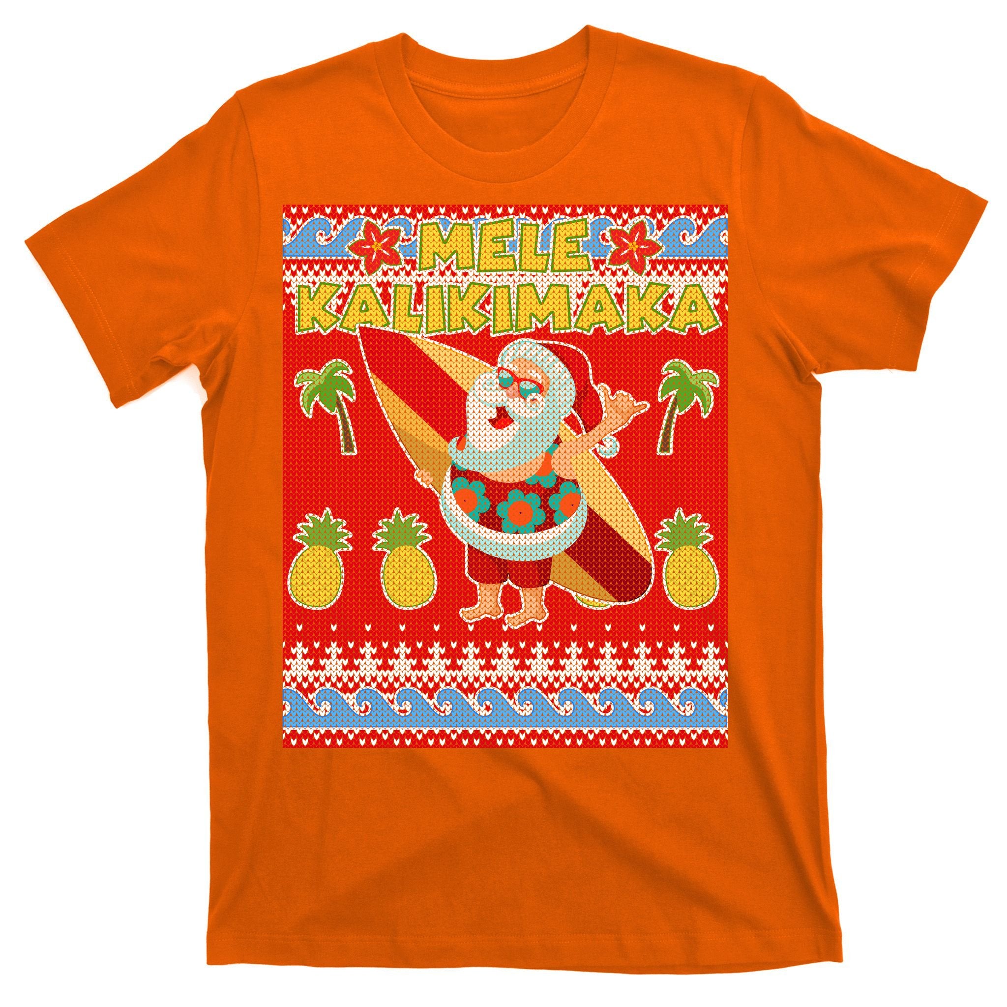 Mele Kalikimaka Santa Ugly Christmas T-Shirt