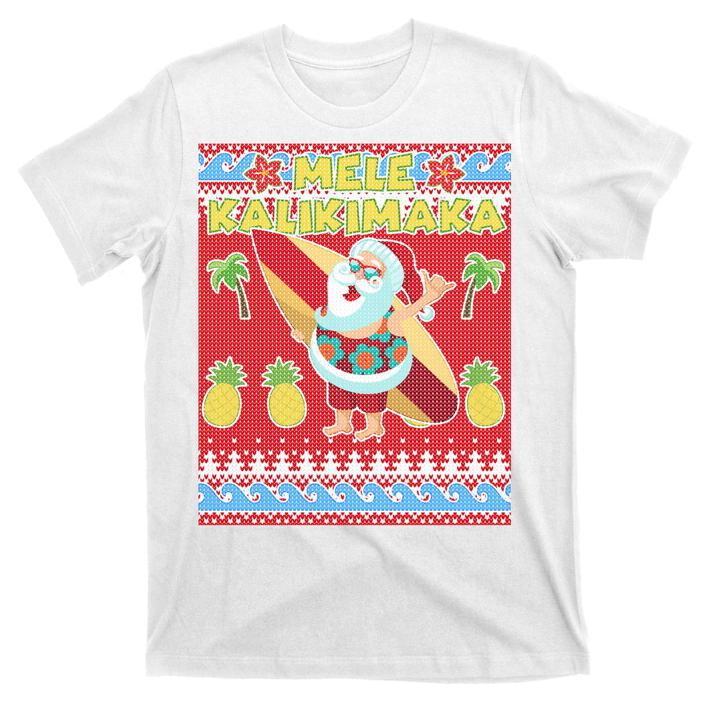 Mele Kalikimaka Santa Ugly Christmas T-Shirt