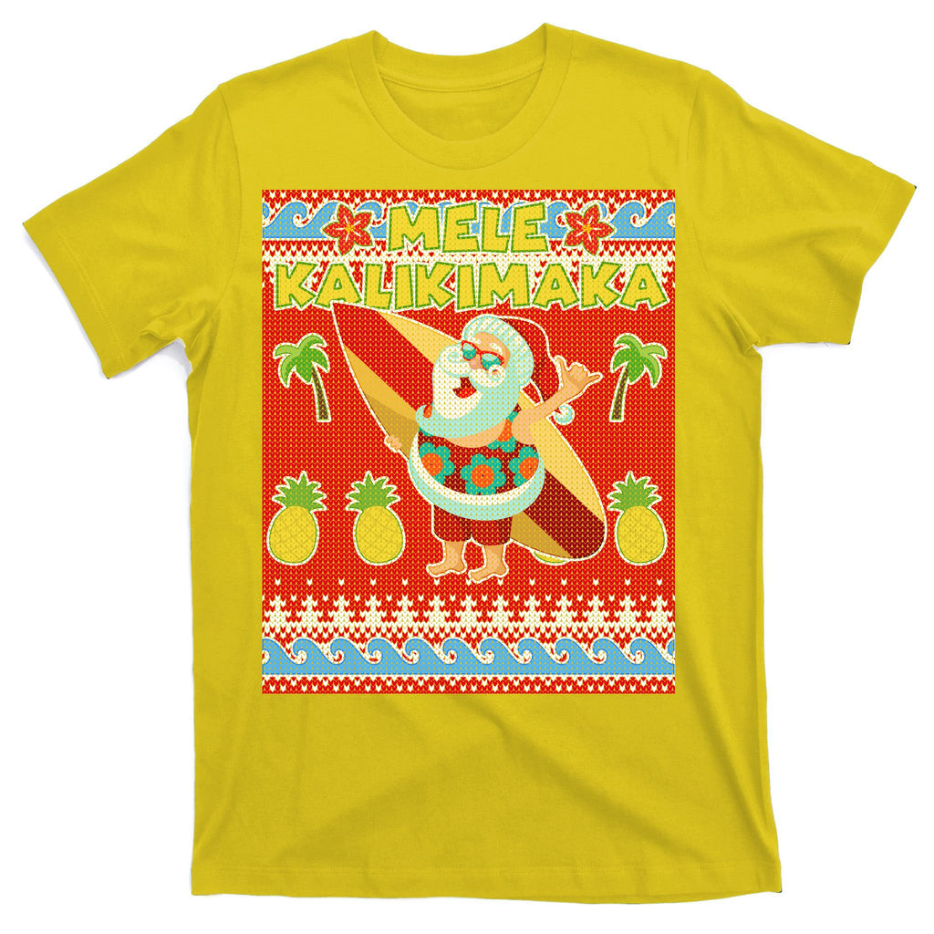 Mele Kalikimaka Santa Ugly Christmas T-Shirt