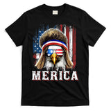 Merica Eagle Mullet 4th Of July American Flag Stars Stripes T-Shirt