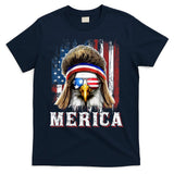 Merica Eagle Mullet 4th Of July American Flag Stars Stripes T-Shirt