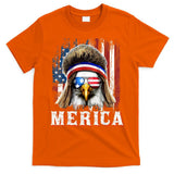 Merica Eagle Mullet 4th Of July American Flag Stars Stripes T-Shirt