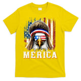 Merica Eagle Mullet 4th Of July American Flag Stars Stripes T-Shirt