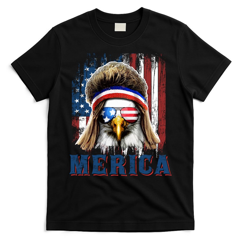 Merica Eagle Mullet Shirt 4th Of July American Flag T-Shirt