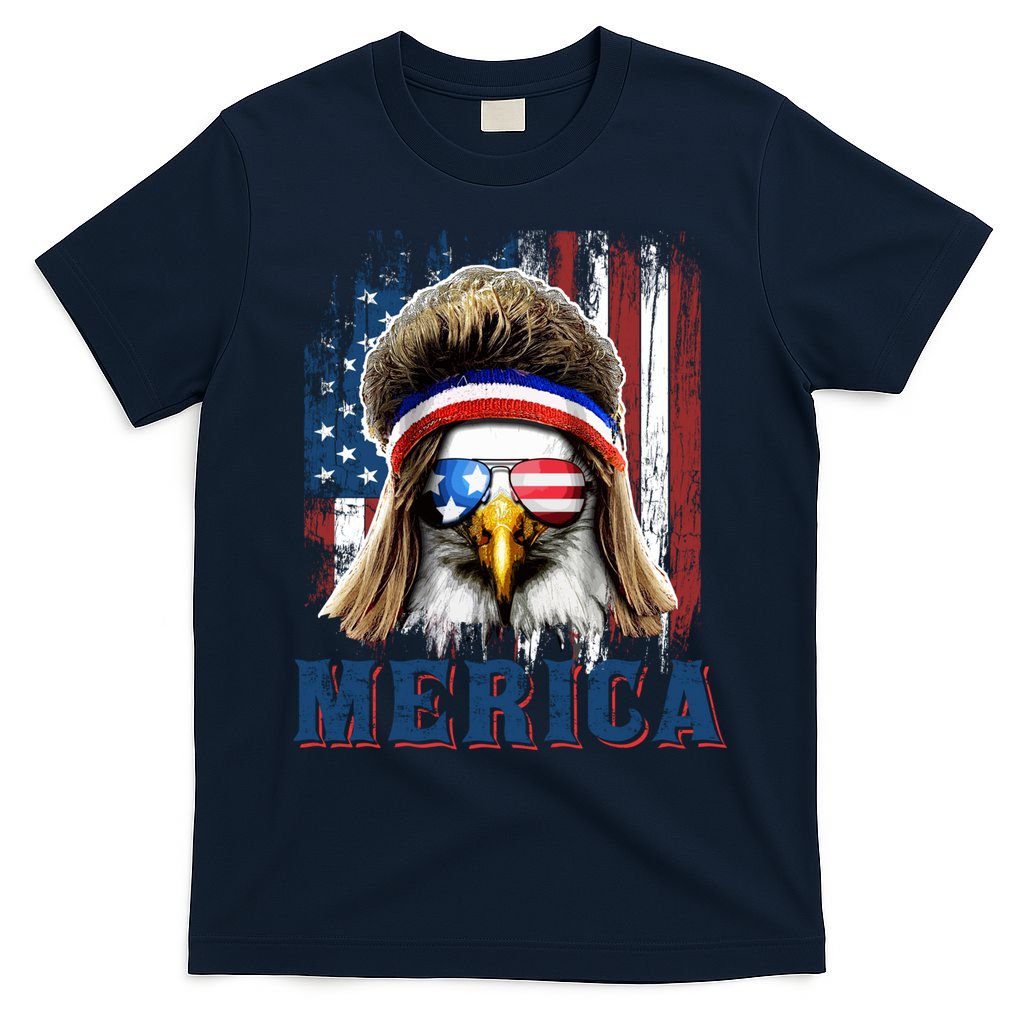 Merica Eagle Mullet Shirt 4th Of July American Flag T-Shirt