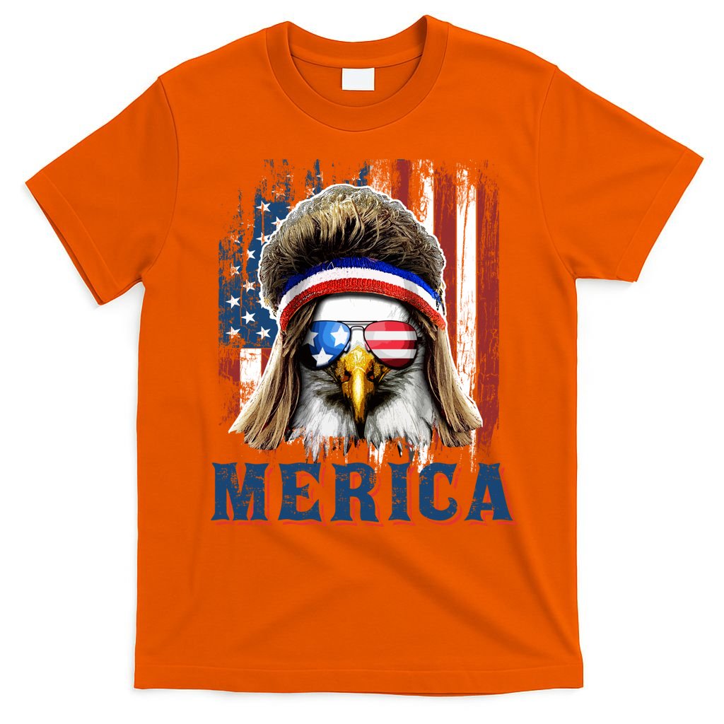 Merica Eagle Mullet Shirt 4th Of July American Flag T-Shirt
