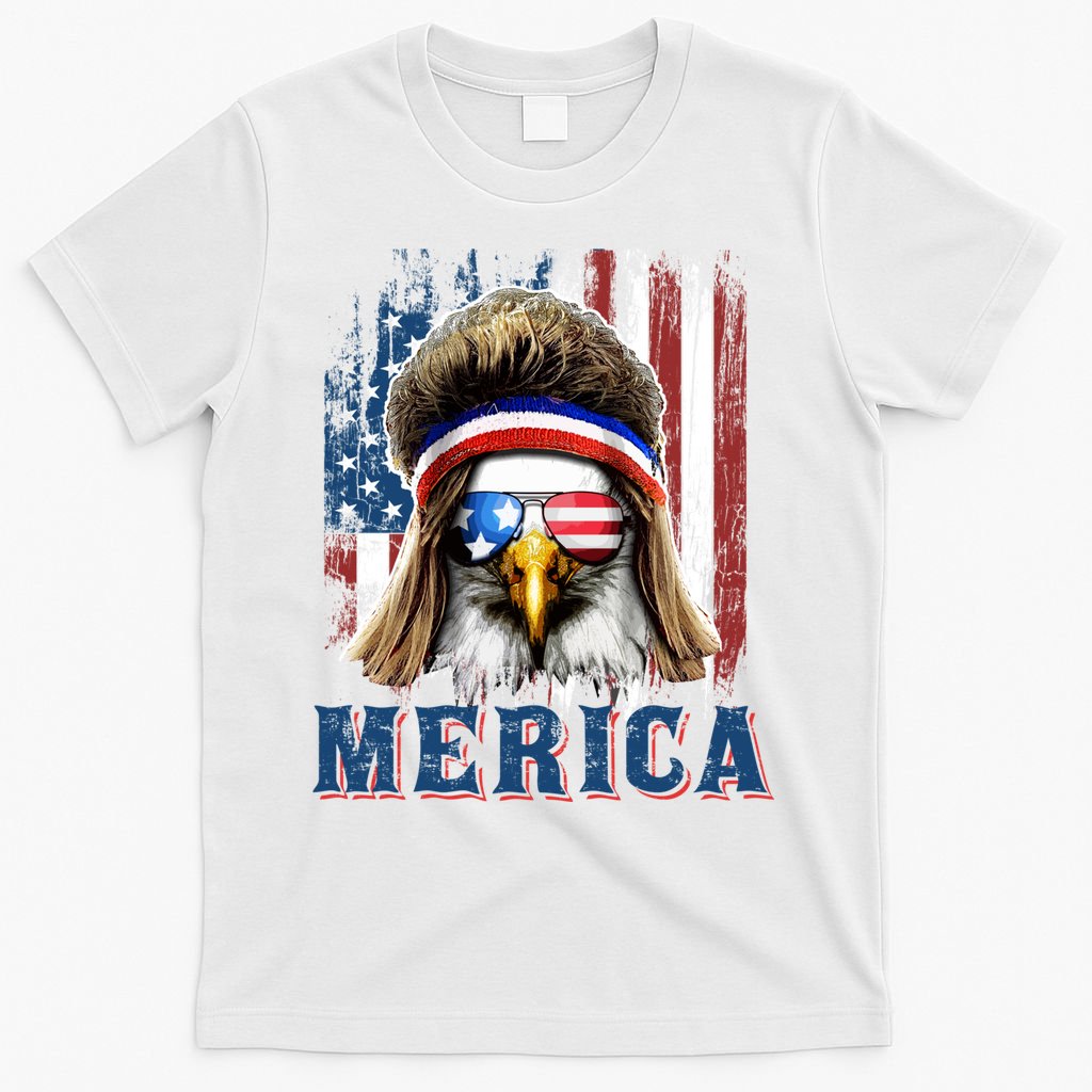 Merica Eagle Mullet Shirt 4th Of July American Flag T-Shirt