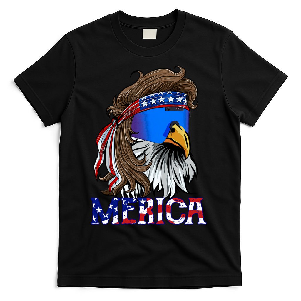 Merica Eagle Mullet Shirt American Flag USA Men 4th Of July T-Shirt