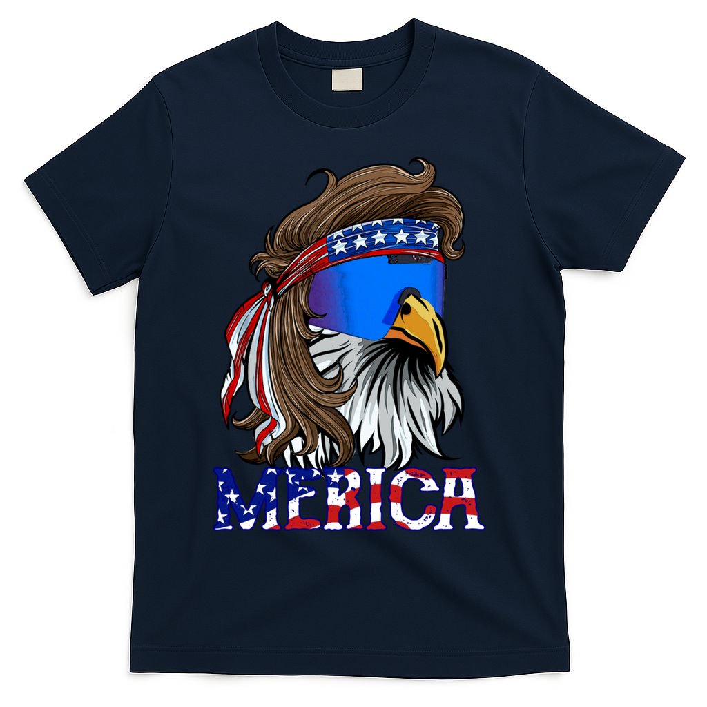 Merica Eagle Mullet Shirt American Flag USA Men 4th Of July T-Shirt