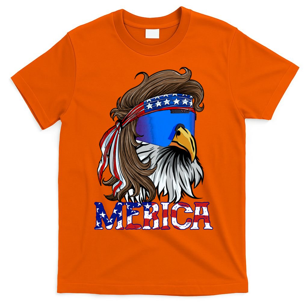 Merica Eagle Mullet Shirt American Flag USA Men 4th Of July T-Shirt