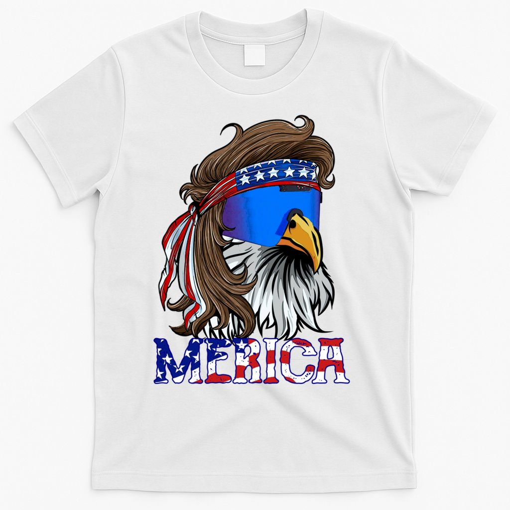 Merica Eagle Mullet Shirt American Flag USA Men 4th Of July T-Shirt