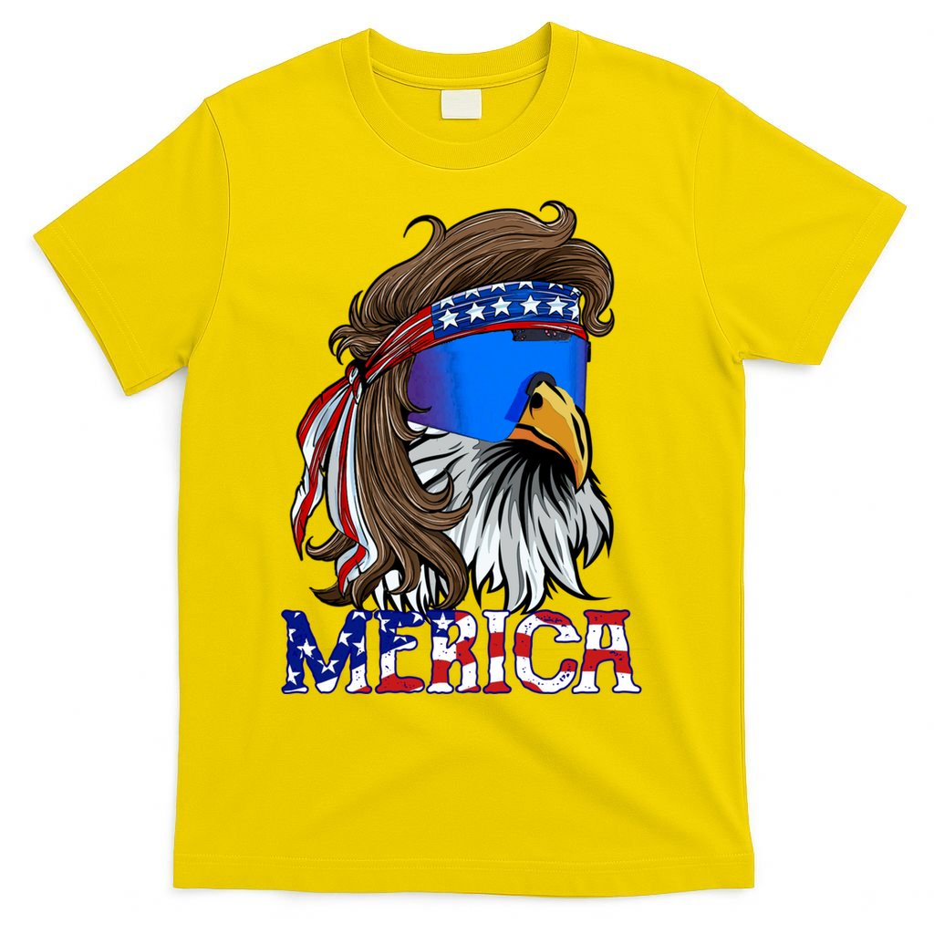 Merica Eagle Mullet Shirt American Flag USA Men 4th Of July T-Shirt