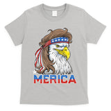 Merica Eagle Mullet 4th Of July American Flag Usa T-Shirt
